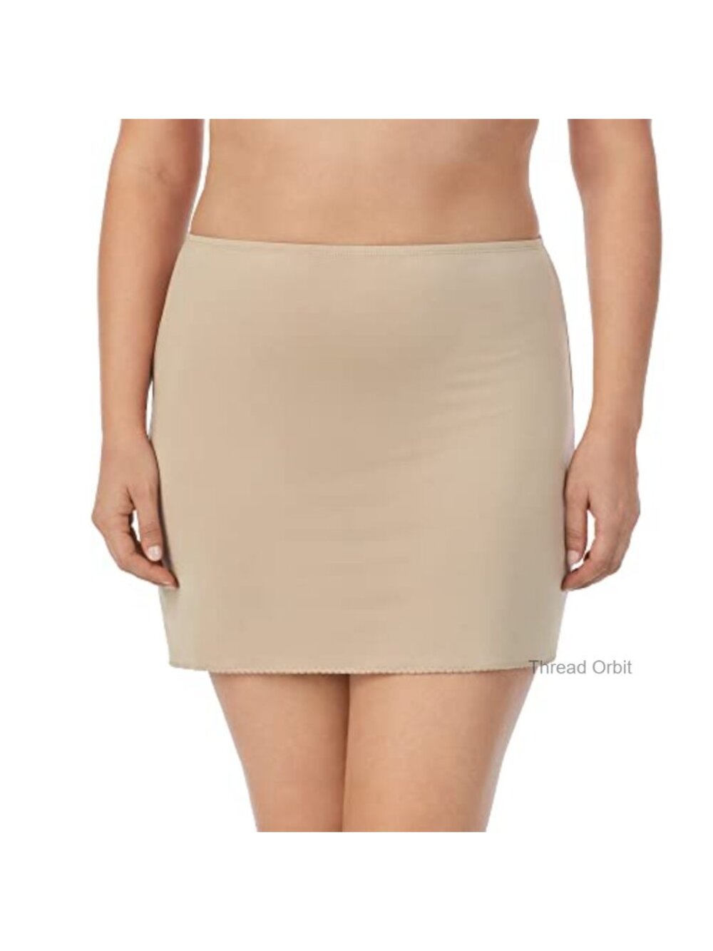 Silky Touch Anti-Cling Half Slip 16" Mid-Thigh Scalloped Hem